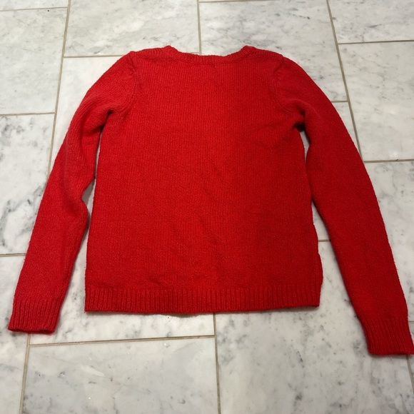 Tommy Hilfiger Bright Red Cable Knit Sweater. Little pilling and runs small. - Picture 3 of 3